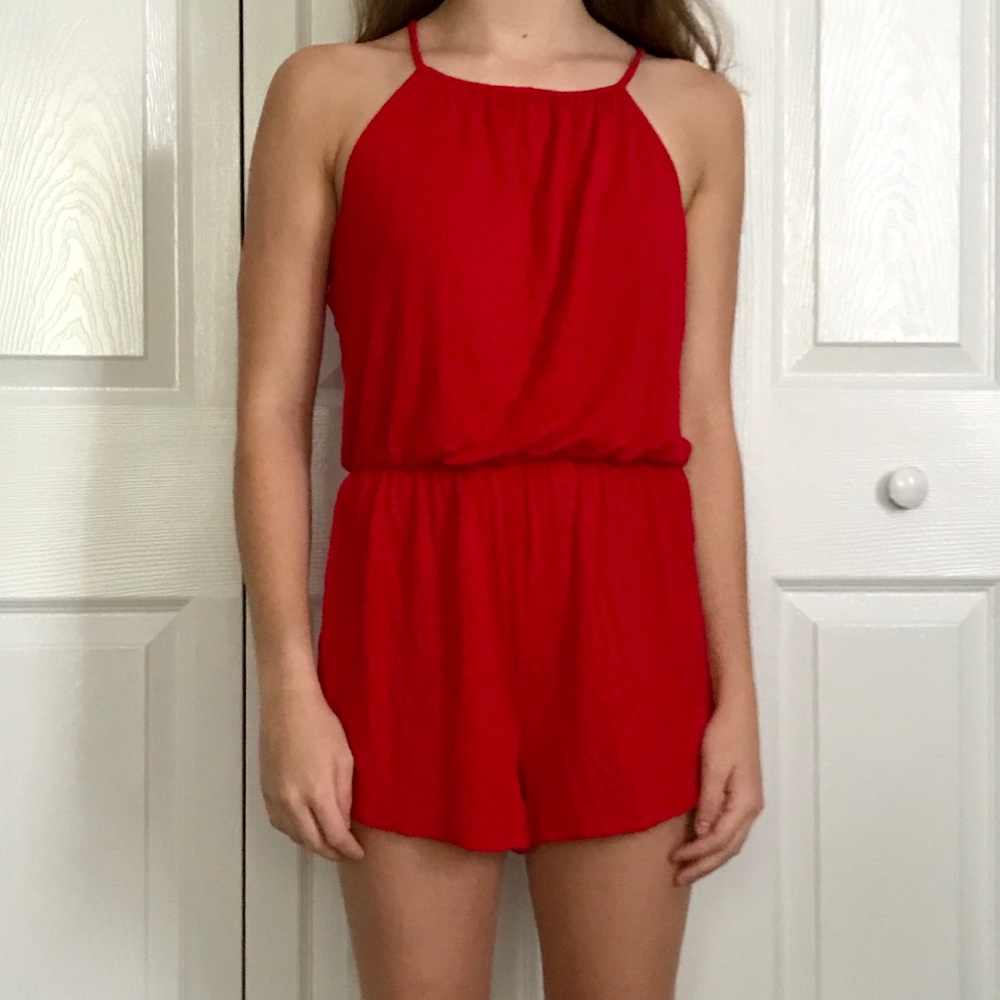 Red Forever 21 Romper